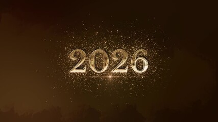 Happy New Year 2026 Greeting card glitter shining exploding fireworks copy space background. holidays, anniversary, countdown, happy new year calendar sparkles celebration Greeting festive card - Powered by Adobe