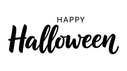 Happy Halloween Message: An elegant calligraphic greeting for Halloween, perfect for cards, posters, and social media, spreading festive cheer and spooky delight.