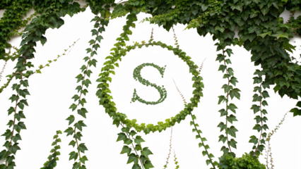 The symbiotic symmetry of vines spellbindingly shaped into natural abstract pattern cut out on PNG. AI GENERATED.