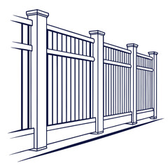 Clean Fence Silhouette Vector Icons Bundle | Wooden, Metal, Brick, Security & Decorative Boundary Fence Set