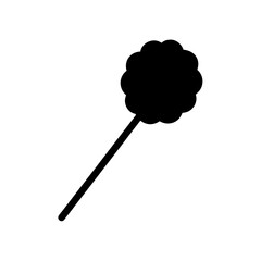 Cotton Swab Silhouette Vector Flat and Clean Look