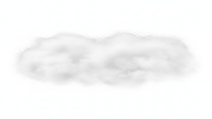 Soft Fluffy White Cloud Floating on Isolated transparent background