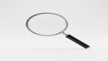 Classic Magnifying Glass for Detail and Investigation on Isolated transparent background