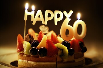 Birthday cake with candles