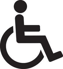 Accessible wheelchair icon for mobility and inclusion