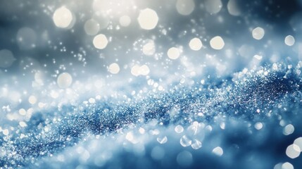 Shimmering Winter Wonderland: A Captivating Abstract of Sparkling Ice and Snow
