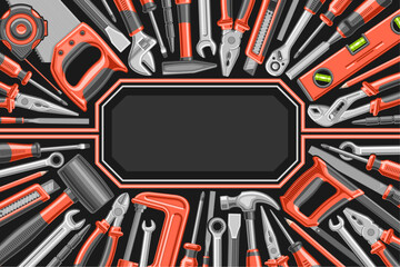 Vector frame with many Hardware Tools