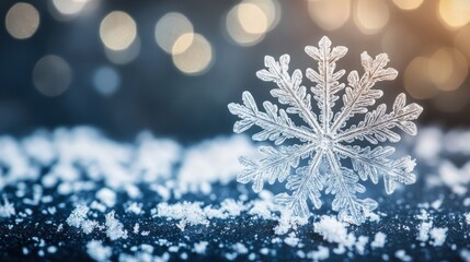 A Single Perfect Snowflake in a Winter Wonderland