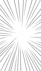 Obraz premium Comic Explosion Burst Lines – Manga Speed Effect Background