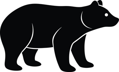 Bear silhouette vector art illustration