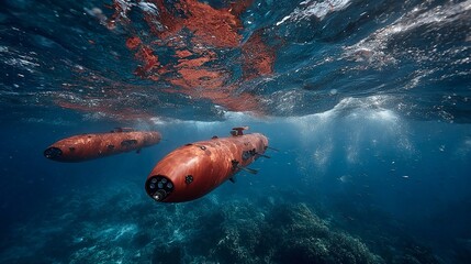 Autonomous underwater drones equipped with AI collect oceanographic data, tracking changes in marine biodiversity and health to support sustainable fisheries and ocean conservation efforts.