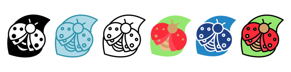 Fototapeta premium Ladybug Icon Mini Illustration Icon. Use For Modern Concept, Print, Ui, Ux Kit, Web And App Development. Vector Related To Office, Education, Examination And More