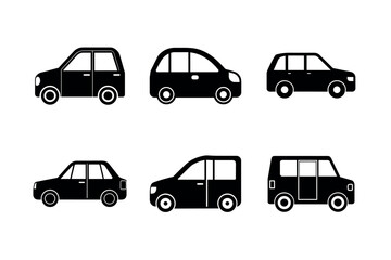 Fototapeta premium Car Vector Icons – Vehicle, Transport, and Automobile Symbol Set