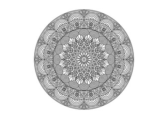 Mandala for your art work. Mandala for paint easy and relax. Mandala pattern, background, tattoo, Line design, meditation, calm page, flower, coloring book line art vector.
