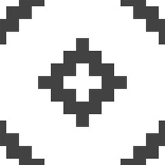 Pixel Geometric Cross Pattern Design