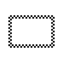 racing flag border black white
