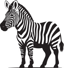 Fototapeta premium Abstract zebra vector icons collection in detailed black silhouettes