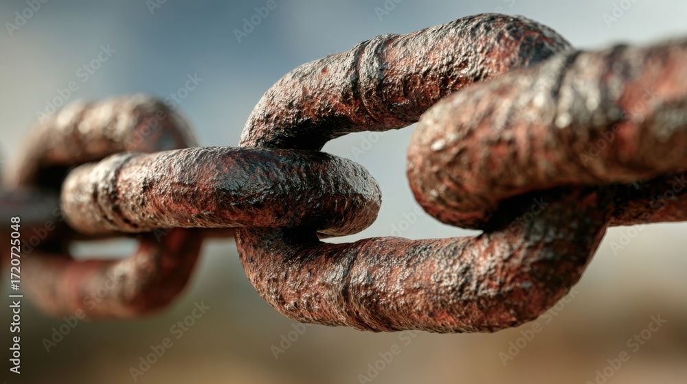 Leinwandbilder simple yet powerful image of a chain representing the concept of pathways and connectivity in blockc
