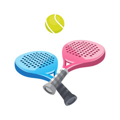 Padel tennis racket and ball vector design. Modern realistic padel tennis vector illustration isolated on white background