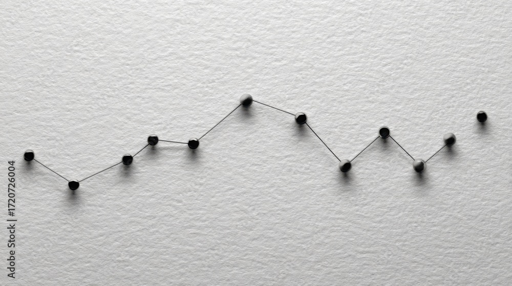 Poster line graph illustrating business progress timeline with essential metrics and growth indicators depi