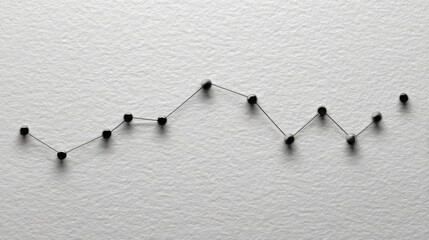 Line graph illustrating business progress timeline with essential metrics and growth indicators depicted visually