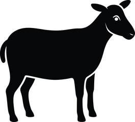 Sheep Goat Qurbani Silhouette Vector Art Illustration