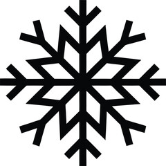 Snowflake Silhouette Vector Art Illustration