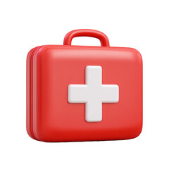 Obraz premium Red first-aid kit, plus symbol