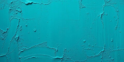 Rough stucco texture, deep teal paint, artistic brushstrokes,  teal, textured wall