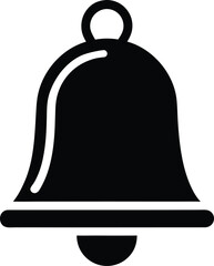 Alarm Bell Silhouette Vector Art Illustration