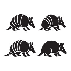 Vector illustration of a cute cartoon zebra and black and white rhinoceros drawing