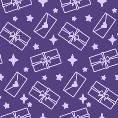 seamless pattern with gift boxes. for birthday and festive design.