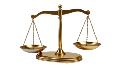Golden scales of justice