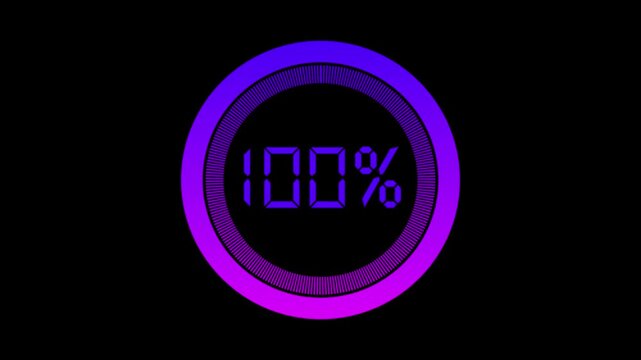 Gradient Circular Progress Bars Animation 4K Resolution