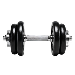 Naklejka premium Single adjustable dumbbell isolated on transparent background
