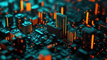 Surreal cityscape design with gigapixel quality futuristic aesthetic urban environment digital viewpoint