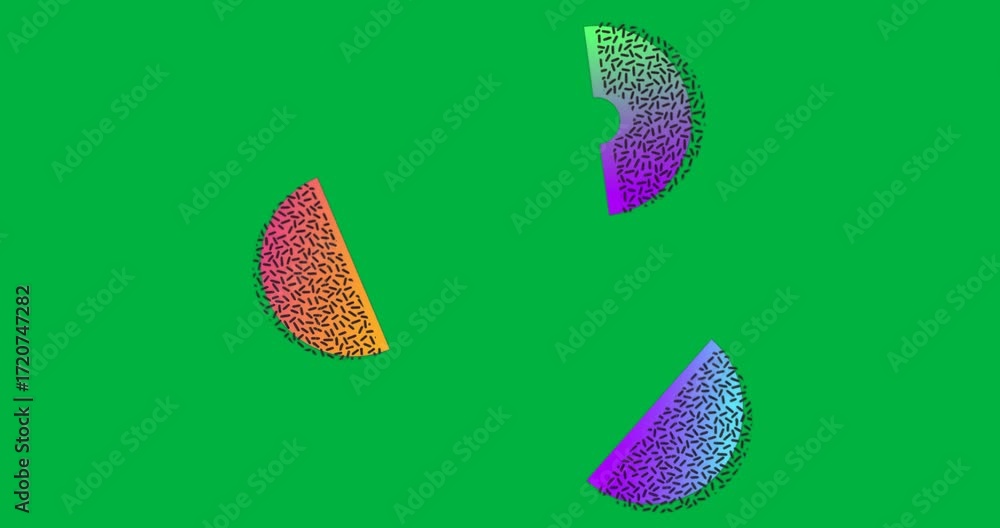 Poster content creator creating gradient shapes on transparent background, highlighting sprinkle patterns