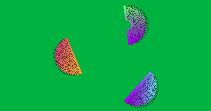 Content creator creating gradient shapes on transparent background, highlighting sprinkle patterns