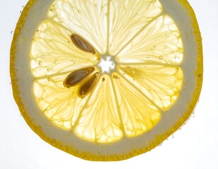 Close-up of a lemon slice