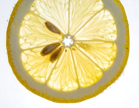 Close-up of a lemon slice