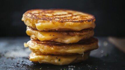 Delicious Crispy Grilled Cheese Sandwich Stack