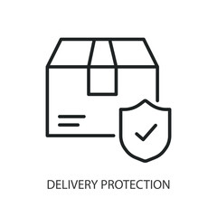 Delivery protection thin line vector icons.