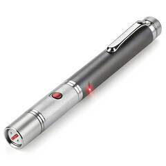 A handheld presentation pointer, likely laser or telescopic, displayed on a white background, used for slideshows