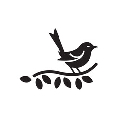 Elegant Avian Symbol for Logo or Branding