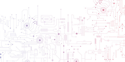 Circuit technology background with hi-tech digital data connection system and computer electronic design