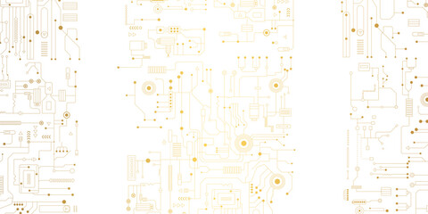 Abstract high-tech technology Circuit board background. Vector illustration. Seamless circuit board. Vector art