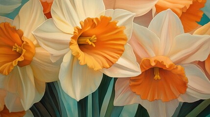 a daffodils closeup 