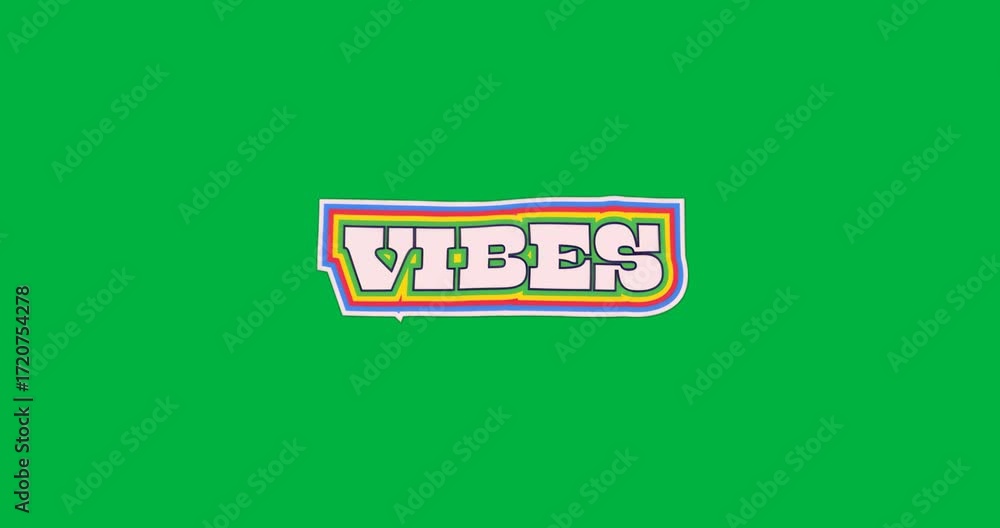 Poster designers using VIBES for marketing showing layered rainbow outlines on transparent background