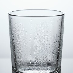 Glass with condensation with transparent background