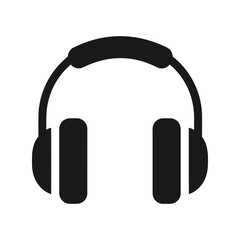 Modern headphone icon for music audio technology and sound concepts vector